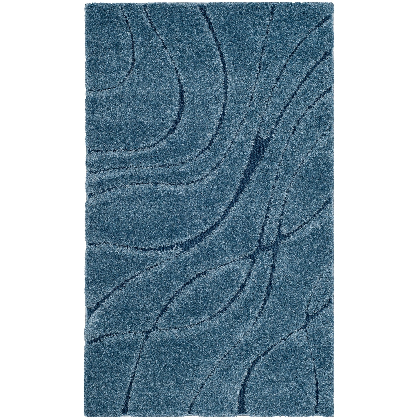 Tapis SAFAVIEH Florida Shag Staka Abstract Waves de 3 cm d'épaisseur
