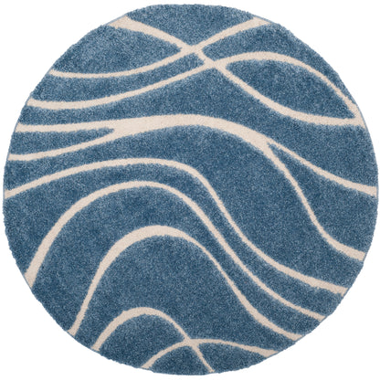 Tapis SAFAVIEH Florida Shag Staka Abstract Waves de 3 cm d'épaisseur