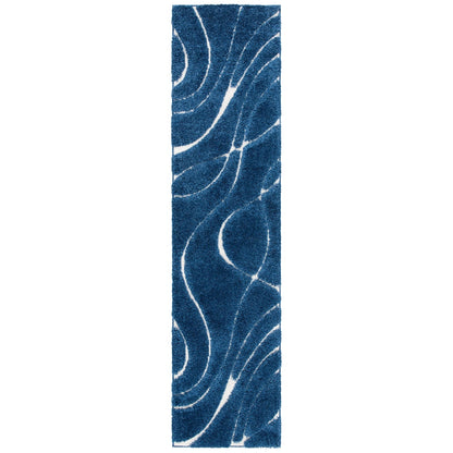 Tapis SAFAVIEH Florida Shag Staka Abstract Waves de 3 cm d'épaisseur