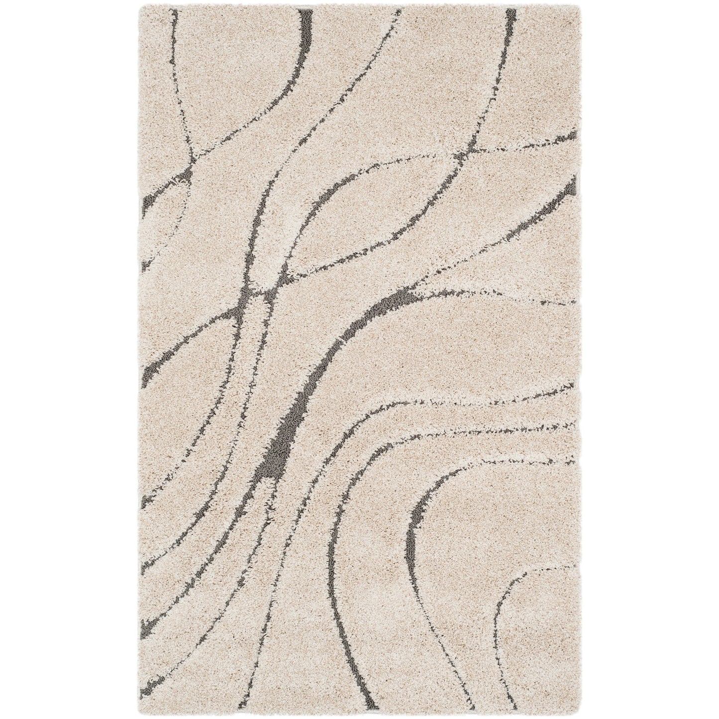 Tapis SAFAVIEH Florida Shag Staka Abstract Waves de 3 cm d'épaisseur
