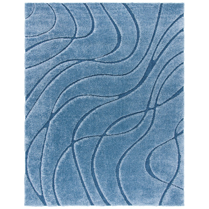 Tapis SAFAVIEH Florida Shag Staka Abstract Waves de 3 cm d'épaisseur