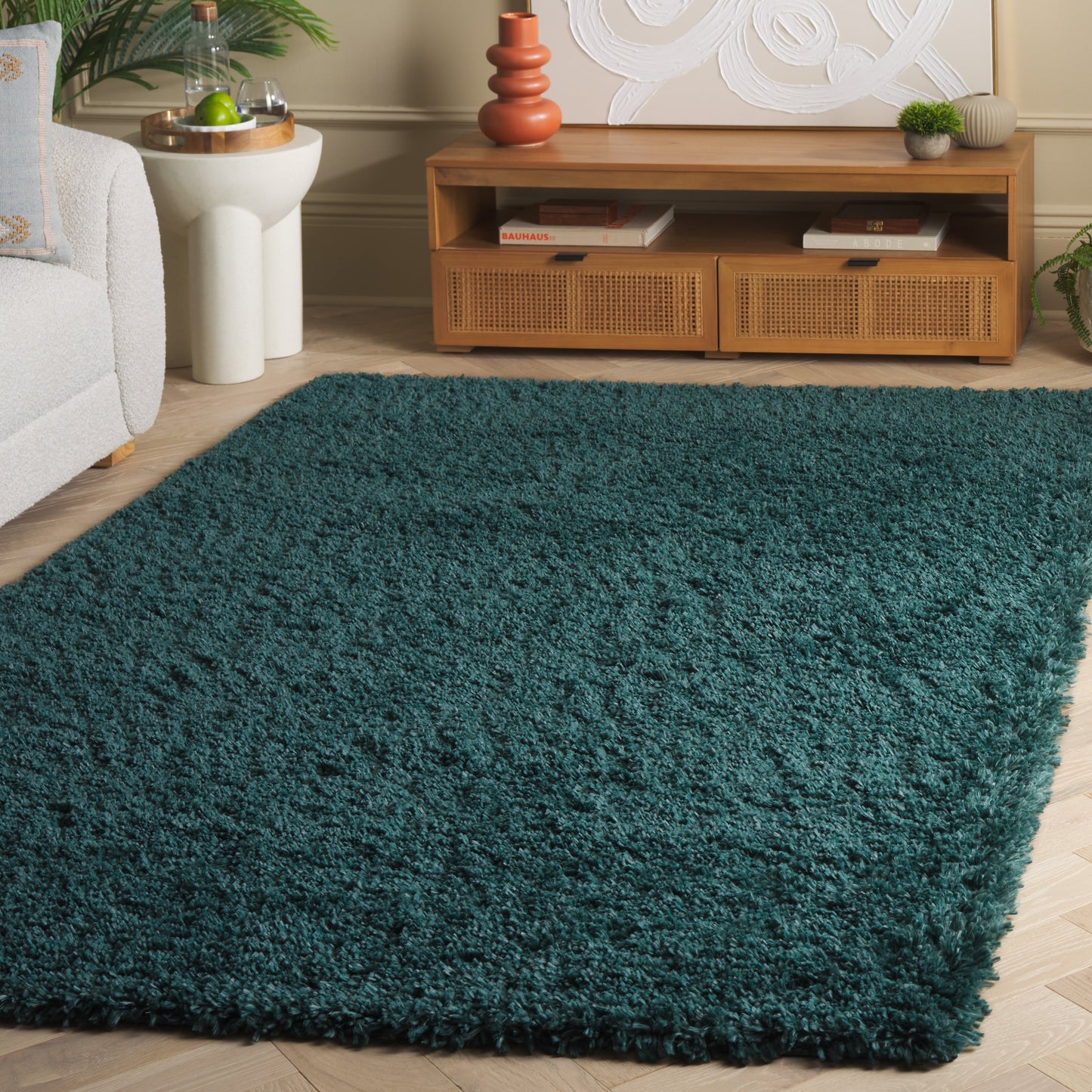 Tapis SAFAVIEH Fontana Shag Dagi uni de 5 cm d'épaisseur