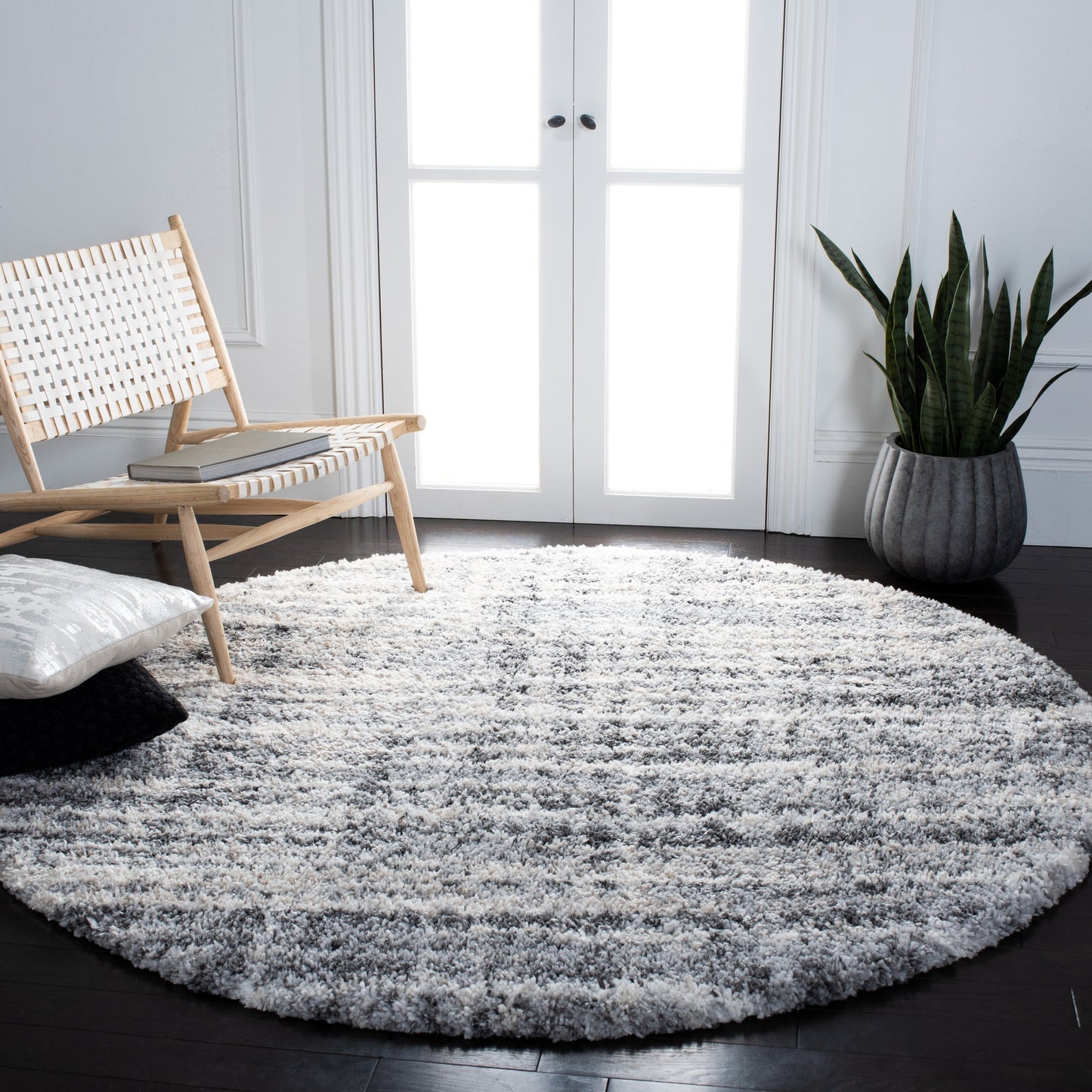 Tapis SAFAVIEH Fontana Shag Lenchen Moderne Abstrait de 5 cm d'épaisseur