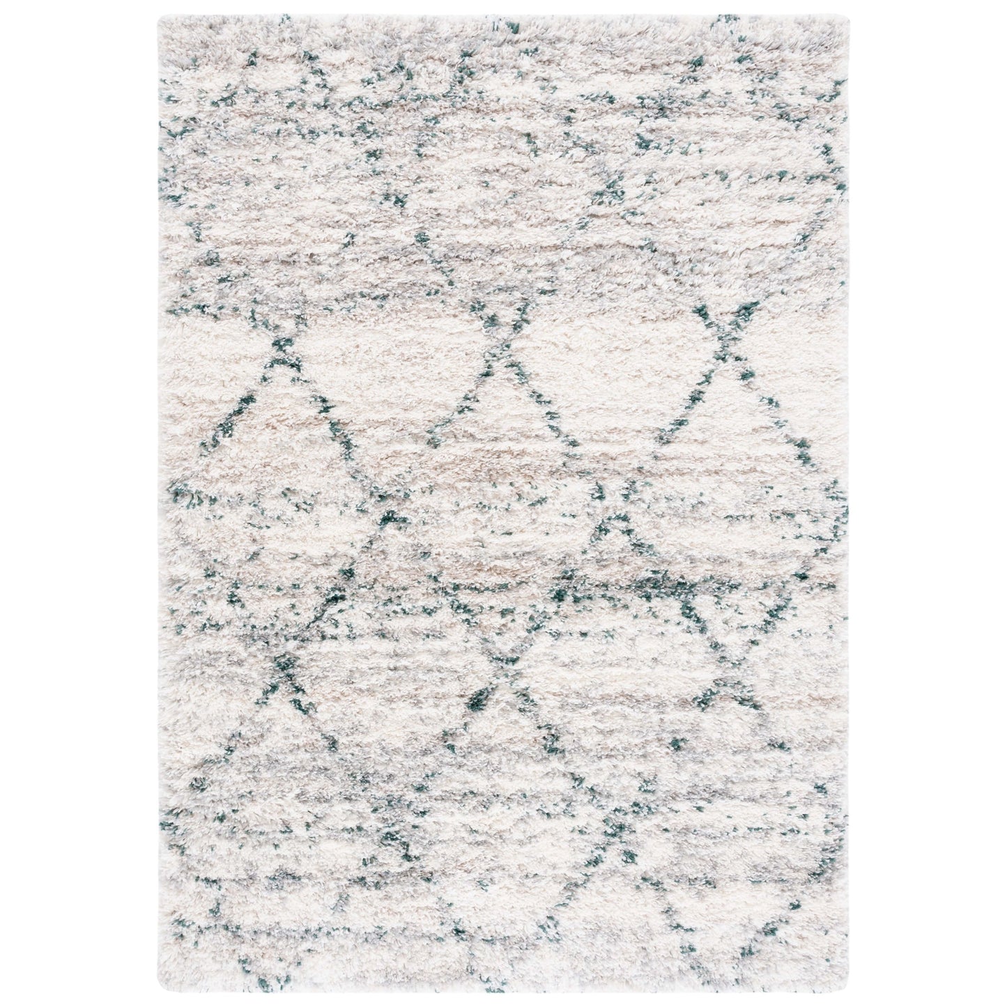 Tapis SAFAVIEH Fontana Shag Marye Modern Trellis de 5 cm d'épaisseur