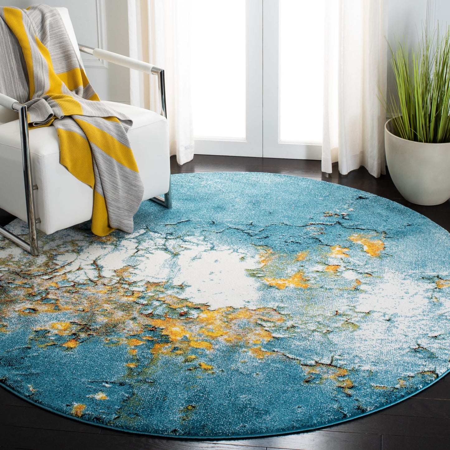 SAFAVIEH Tapis abstrait moderne Glacier Bertille