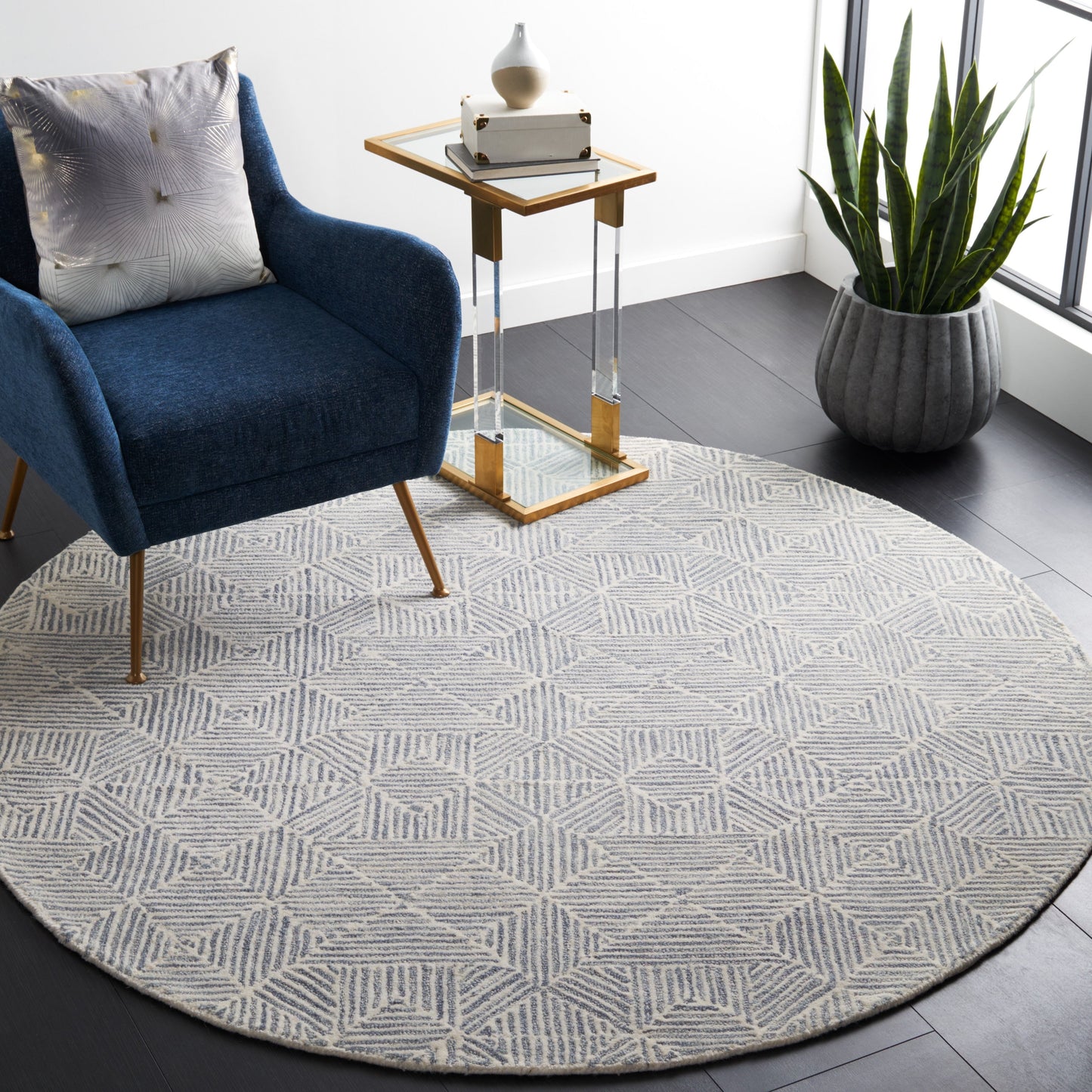 Tapis moderne en laine SAFAVIEH fait main, abstrait, Harmonna