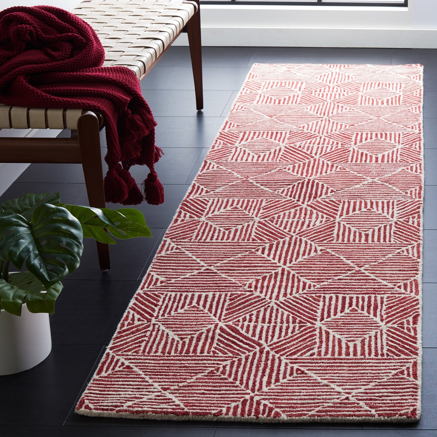 Tapis moderne en laine SAFAVIEH fait main, abstrait, Harmonna