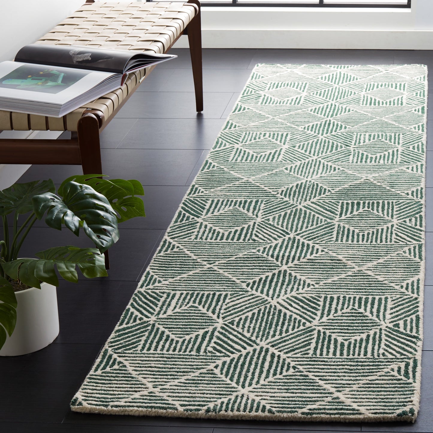 Tapis moderne en laine SAFAVIEH fait main, abstrait, Harmonna