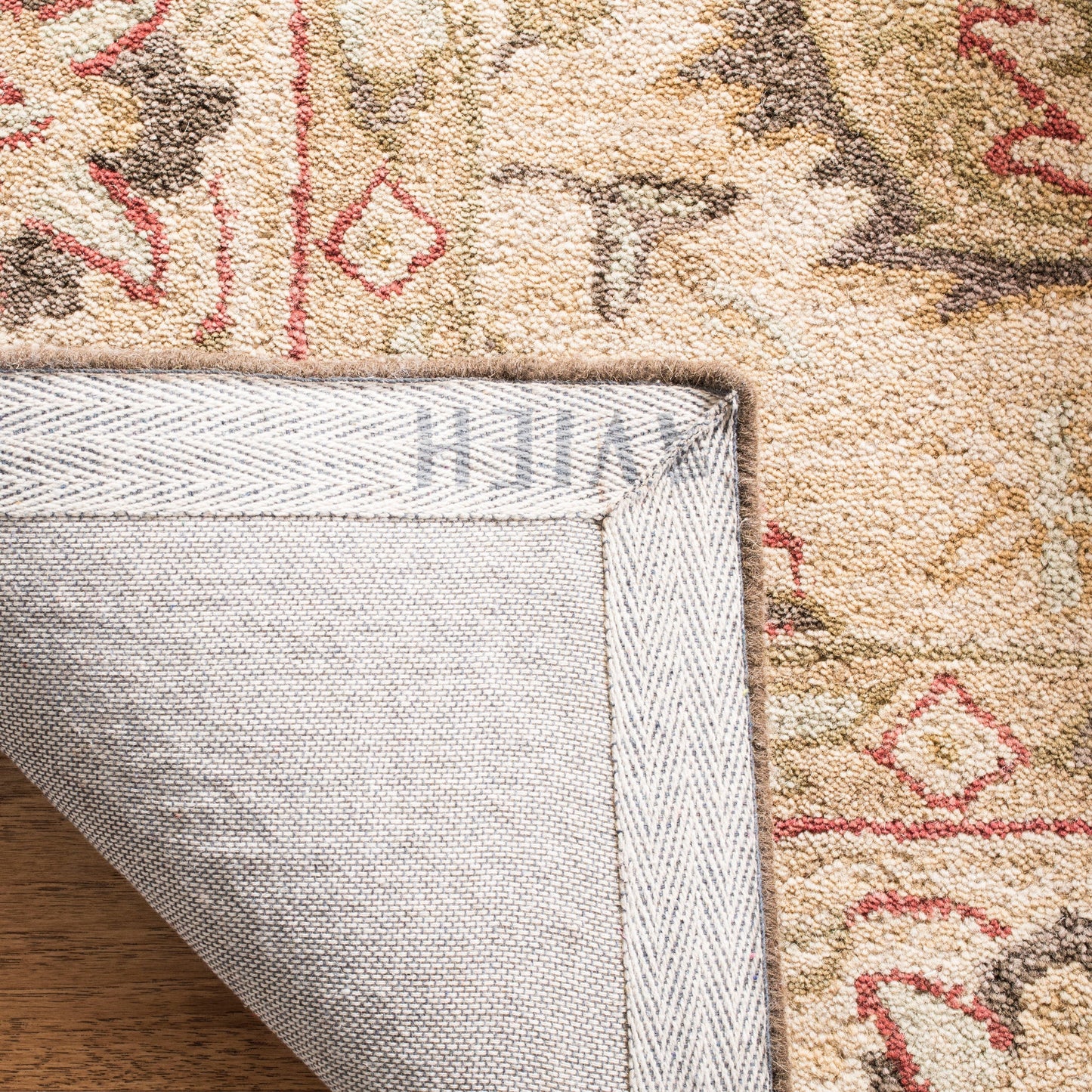 Tapis traditionnel oriental SAFAVIEH en laine filée à la main, Anatolie Renelle, fait main