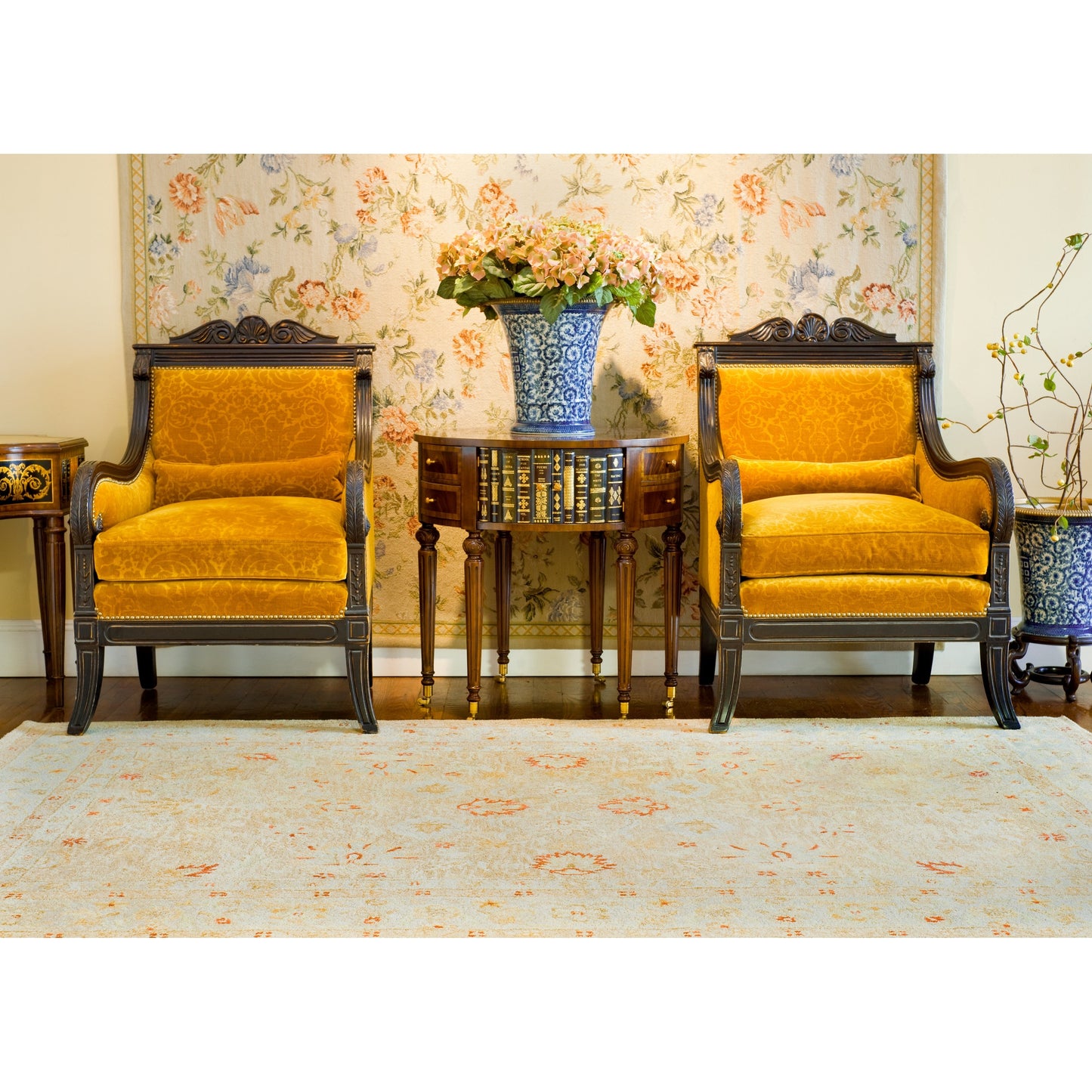 Tapis de sol traditionnel oriental en laine Maysoun fait main SAFAVIEH, style antique