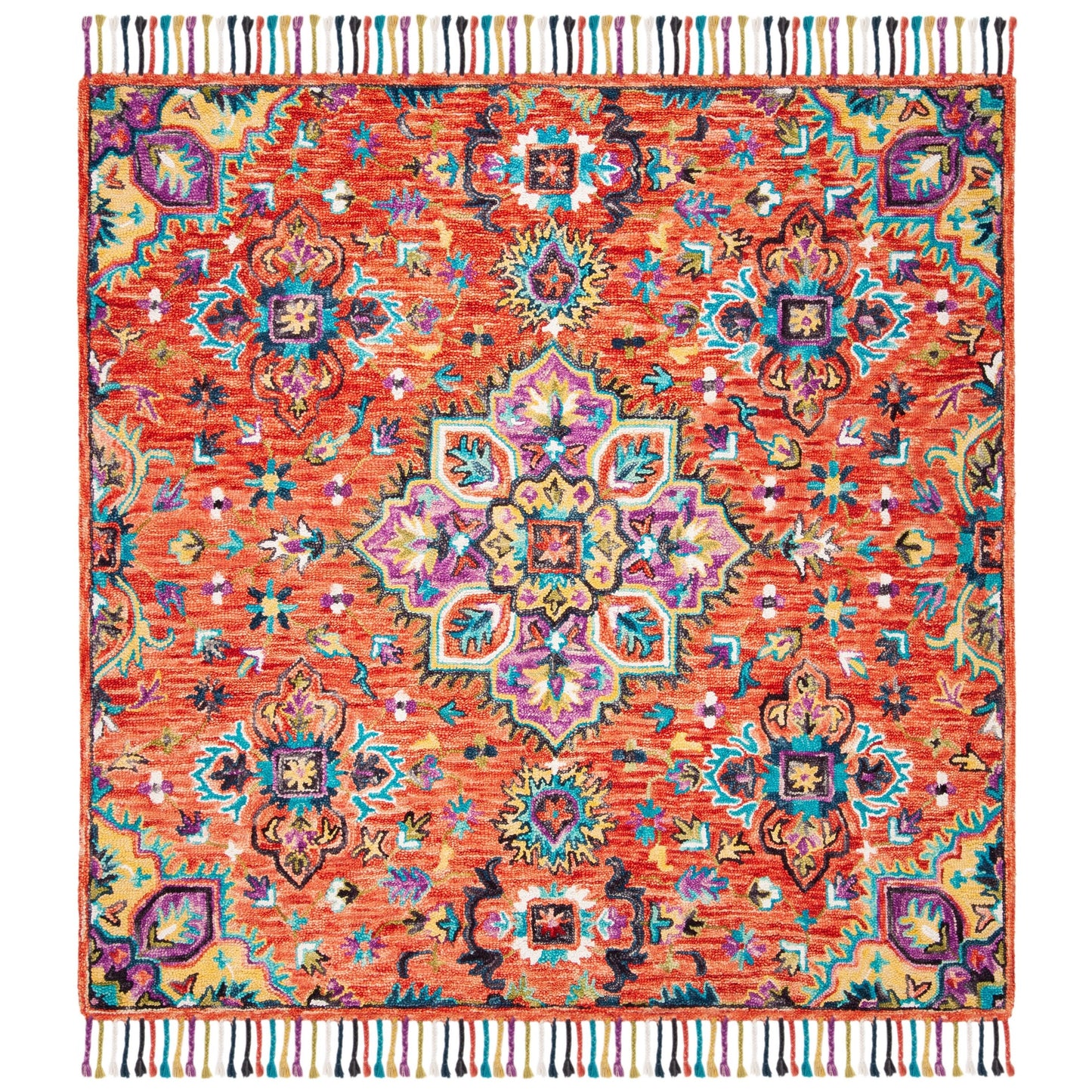 Tapis SAFAVIEH fait main en laine Aspen Irmingard Boho Tribal à médaillon