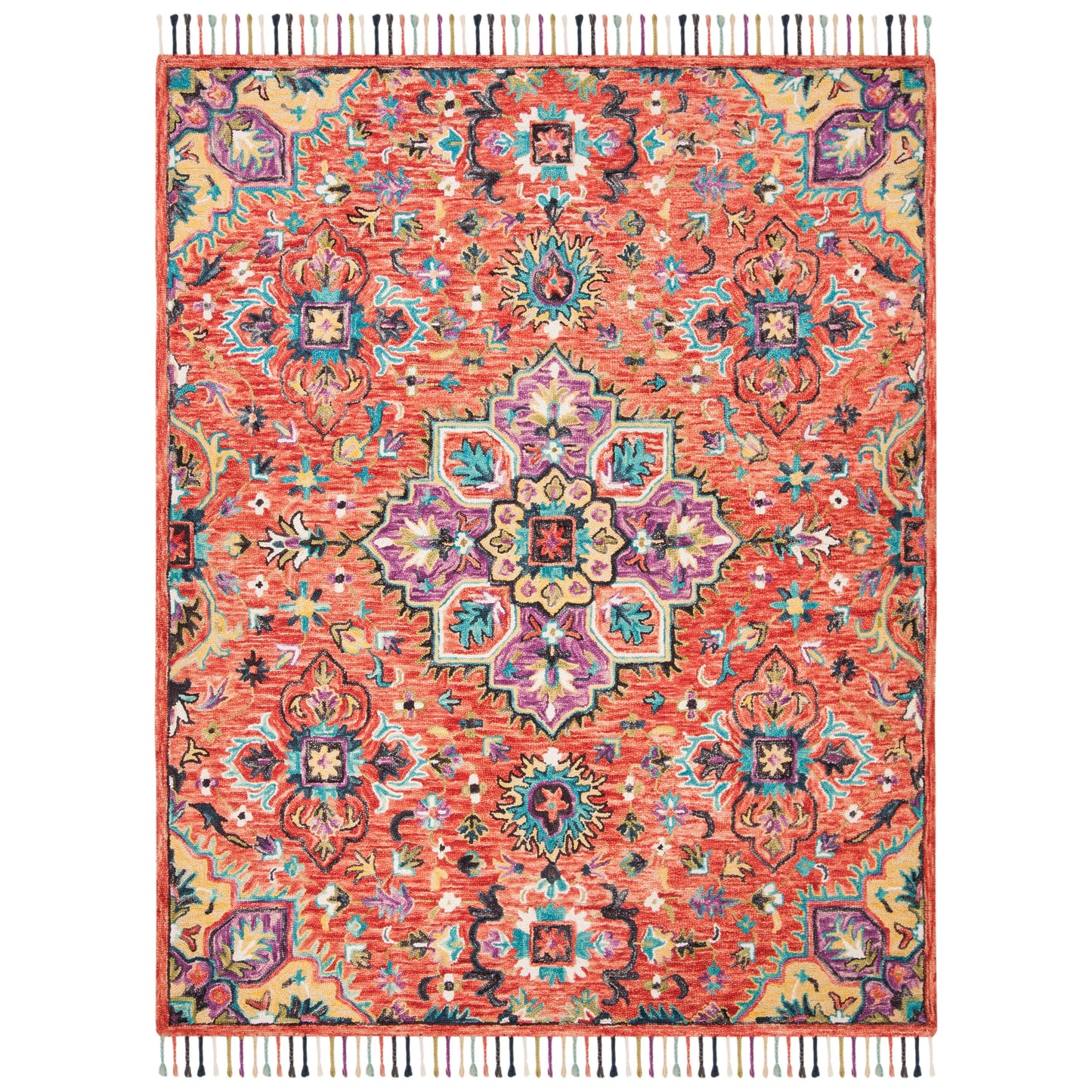 Tapis SAFAVIEH fait main en laine Aspen Irmingard Boho Tribal à médaillon