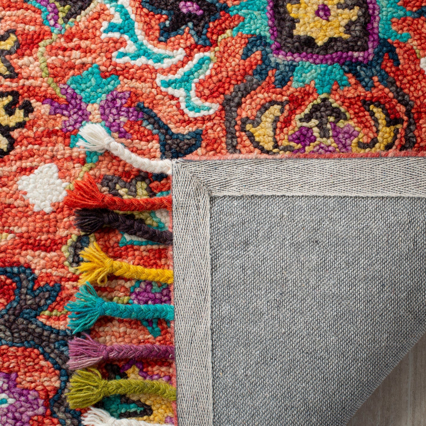 Tapis SAFAVIEH fait main en laine Aspen Irmingard Boho Tribal à médaillon