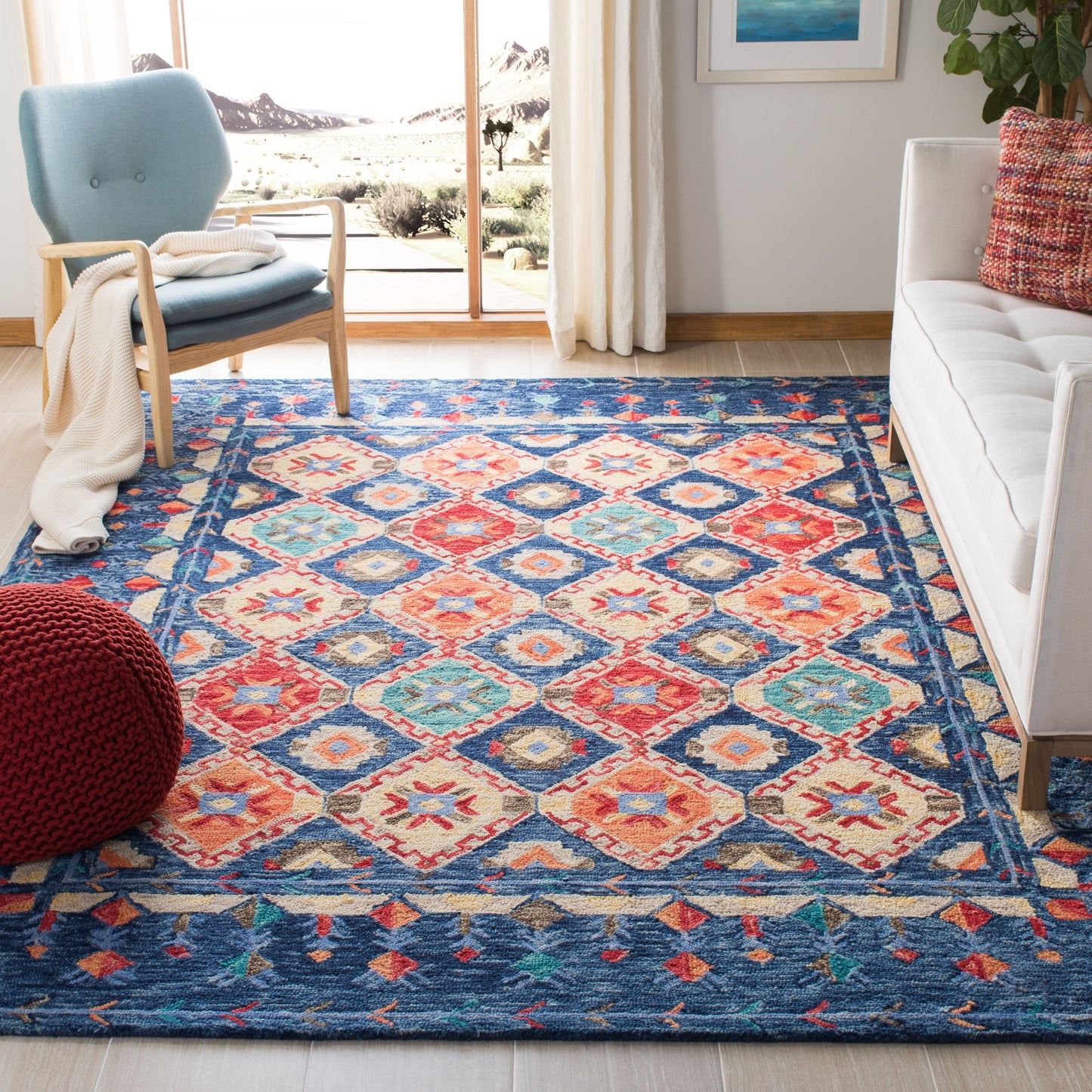 Tapis en laine Aspen Kuang Boho Tribal fait main SAFAVIEH