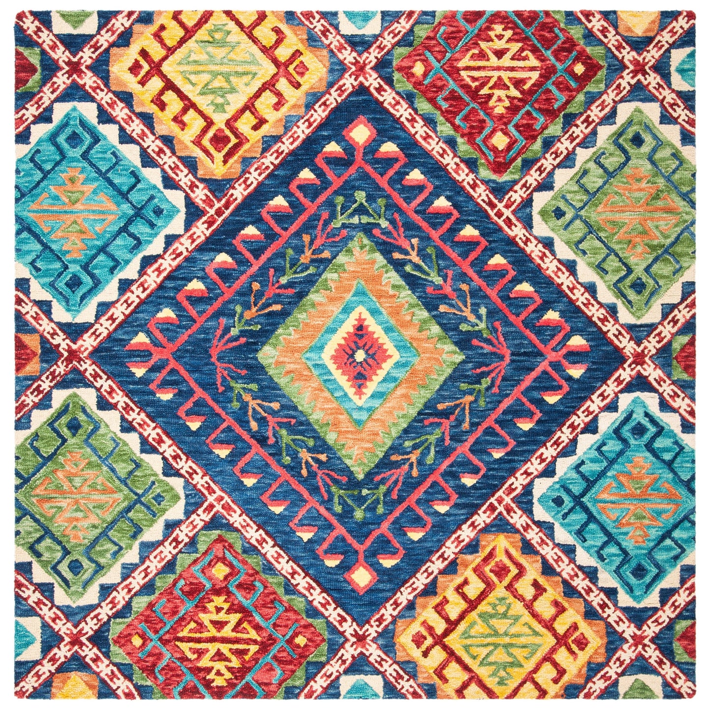 Tapis en laine Aspen Marisca Boho Tribal fait main SAFAVIEH