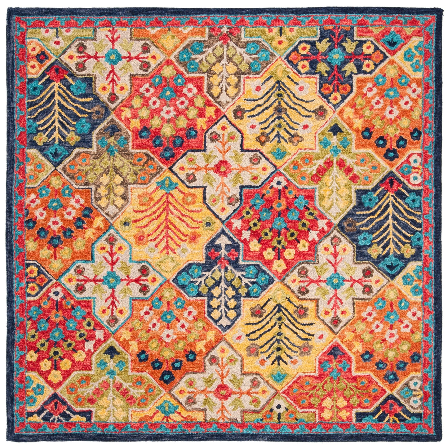 Tapis en laine Aspen Reemtdine Boho Tribal fait main SAFAVIEH