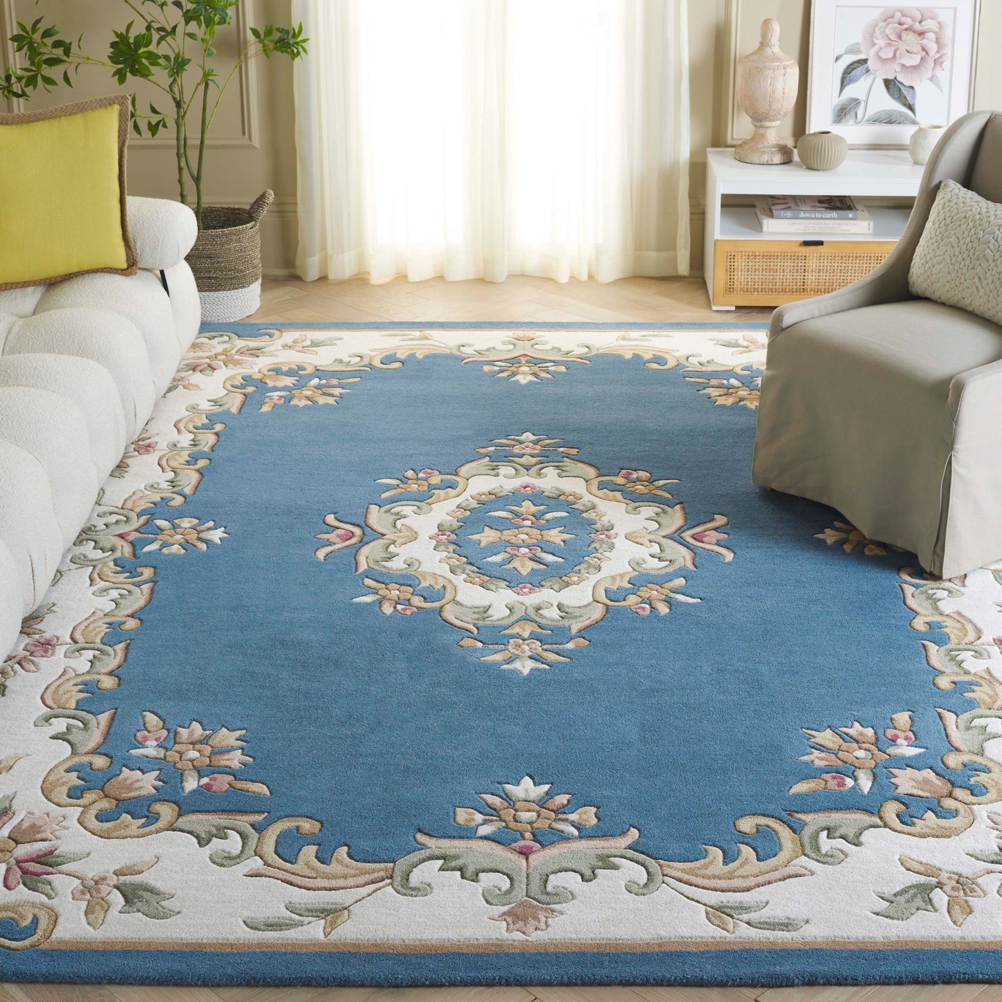 Tapis traditionnel en laine SAFAVIEH fait main, style Aubusson Hale.