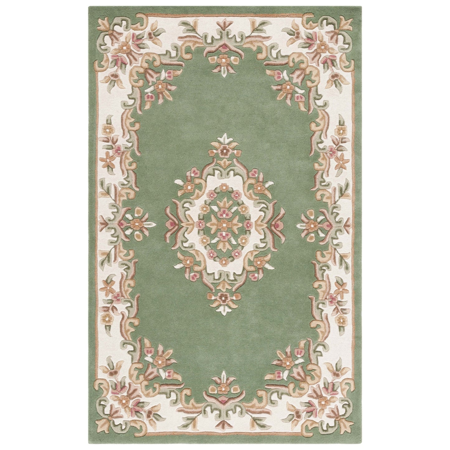 Tapis traditionnel en laine SAFAVIEH fait main, style Aubusson Hale.