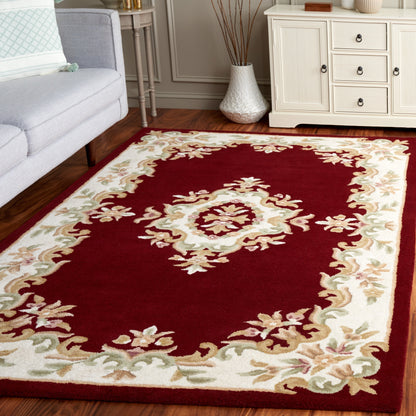 Tapis traditionnel en laine SAFAVIEH fait main, style Aubusson Hale.