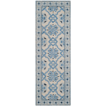 Tapis en laine Bella Rodica moderne à motif floral fait main SAFAVIEH