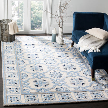 Tapis en laine Bella Rodica moderne à motif floral fait main SAFAVIEH