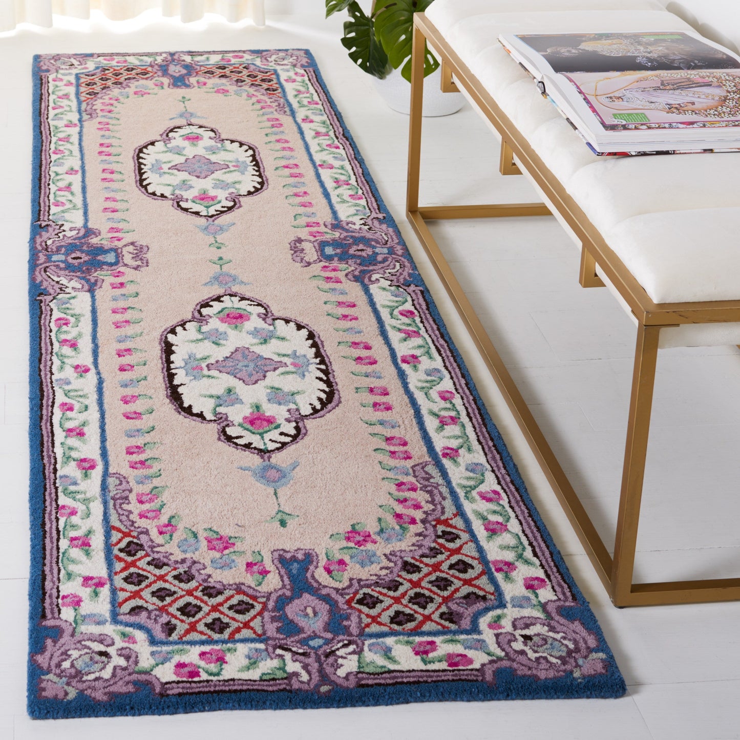 Tapis en laine SAFAVIEH fait main Bellagio Tatevik à médaillon oriental