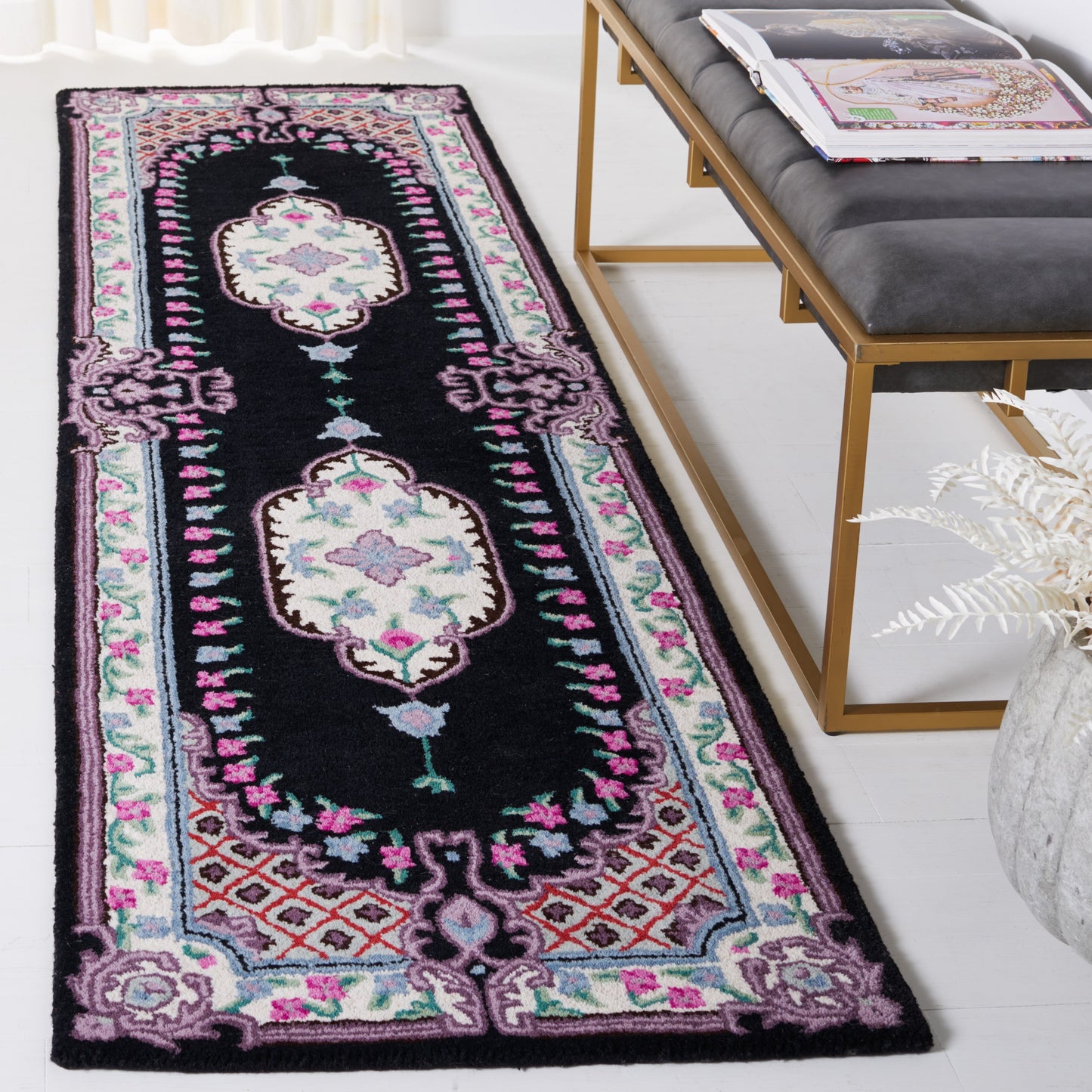 Tapis en laine SAFAVIEH fait main Bellagio Tatevik à médaillon oriental