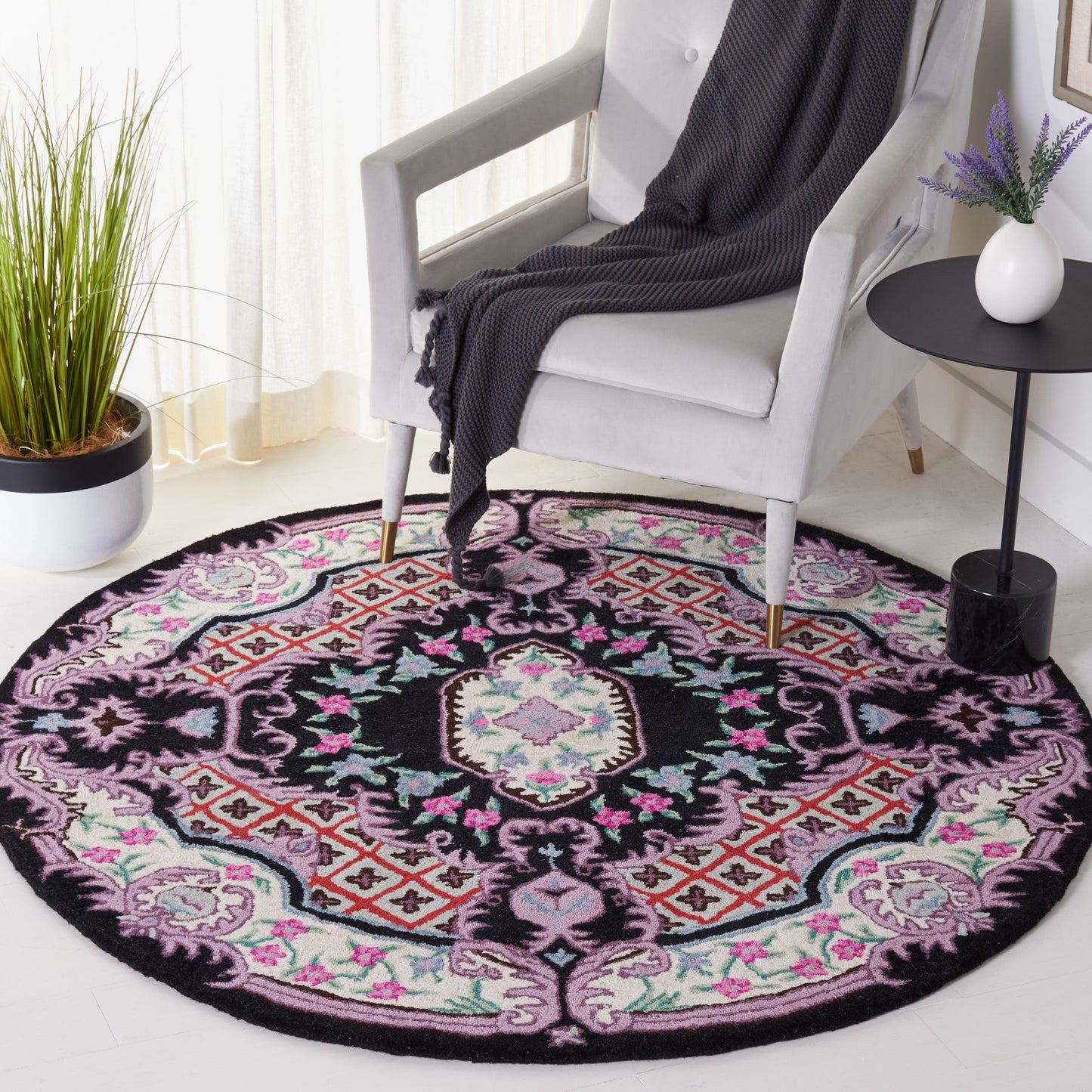Tapis en laine SAFAVIEH fait main Bellagio Tatevik à médaillon oriental