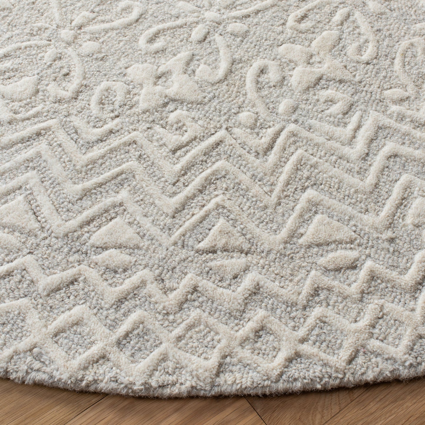 Tapis en laine moderne à motif floral Barbara, fait main, SAFAVIEH