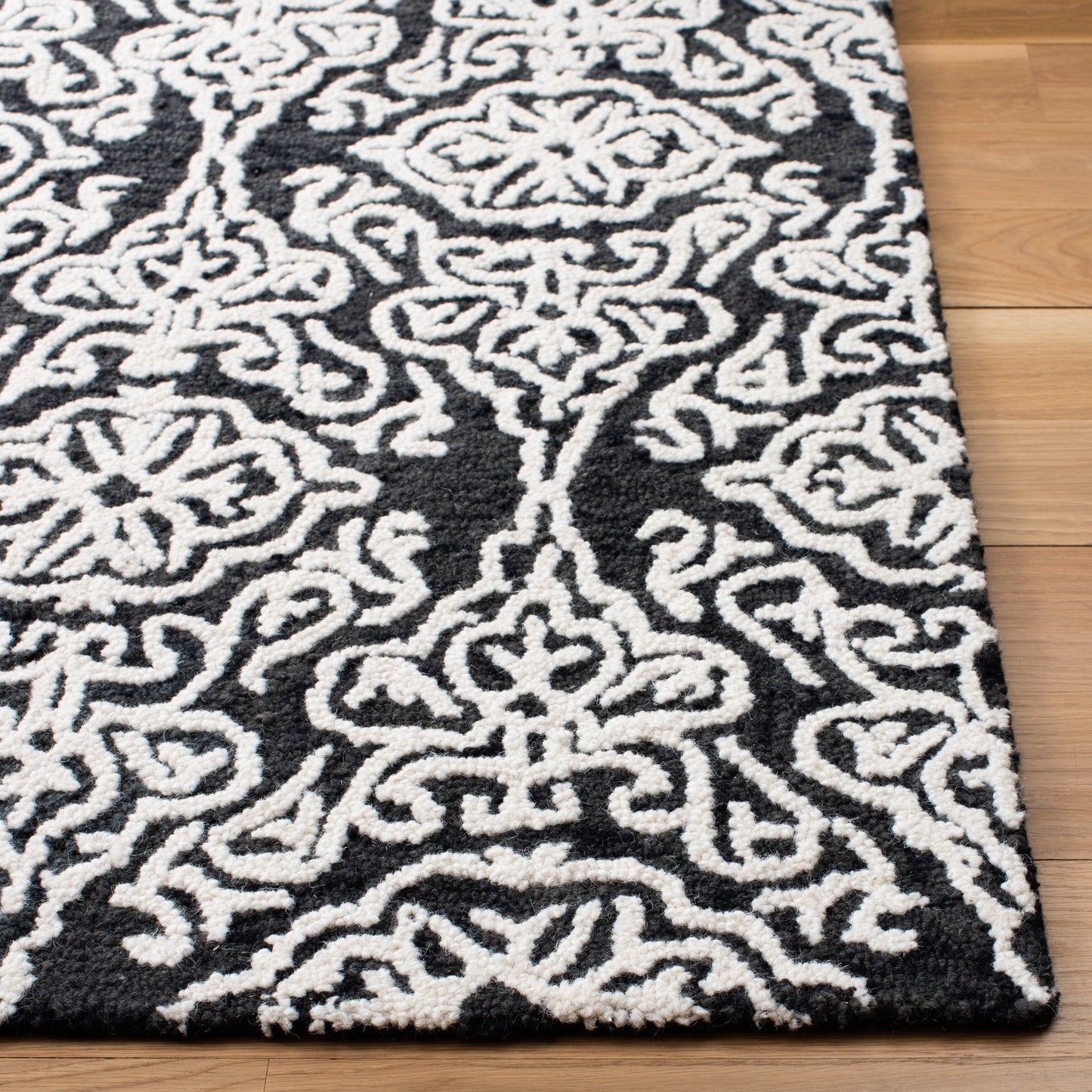 Tapis en laine moderne à motif floral SAFAVIEH fait main Blossom Cateluta