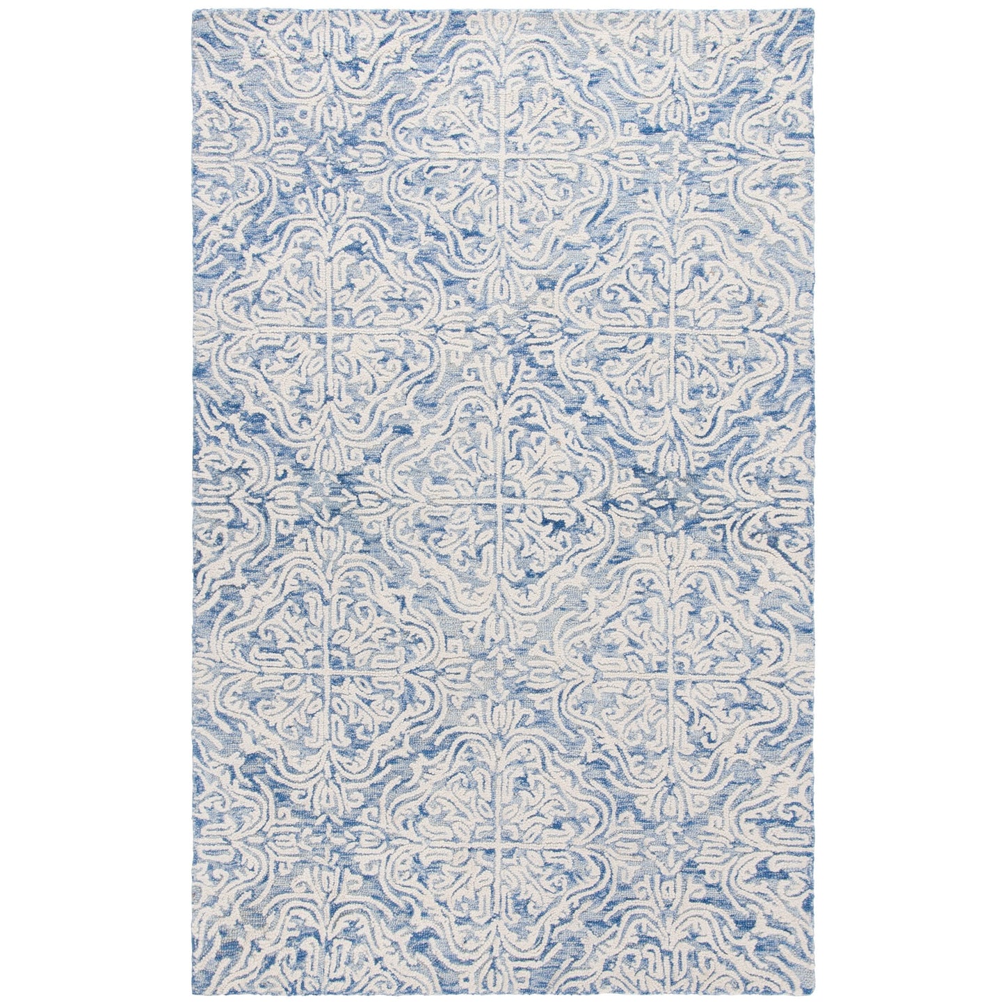 Tapis en laine moderne à motif floral Gertrida fait main SAFAVIEH