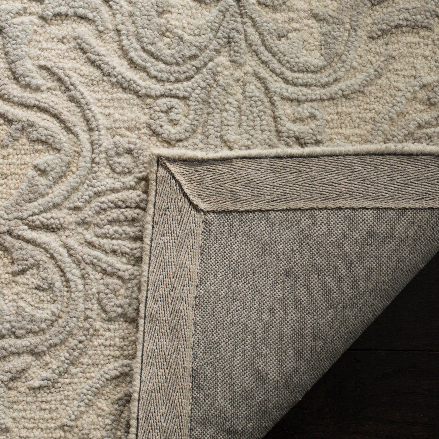 Tapis en laine moderne à motif floral Gertrida fait main SAFAVIEH