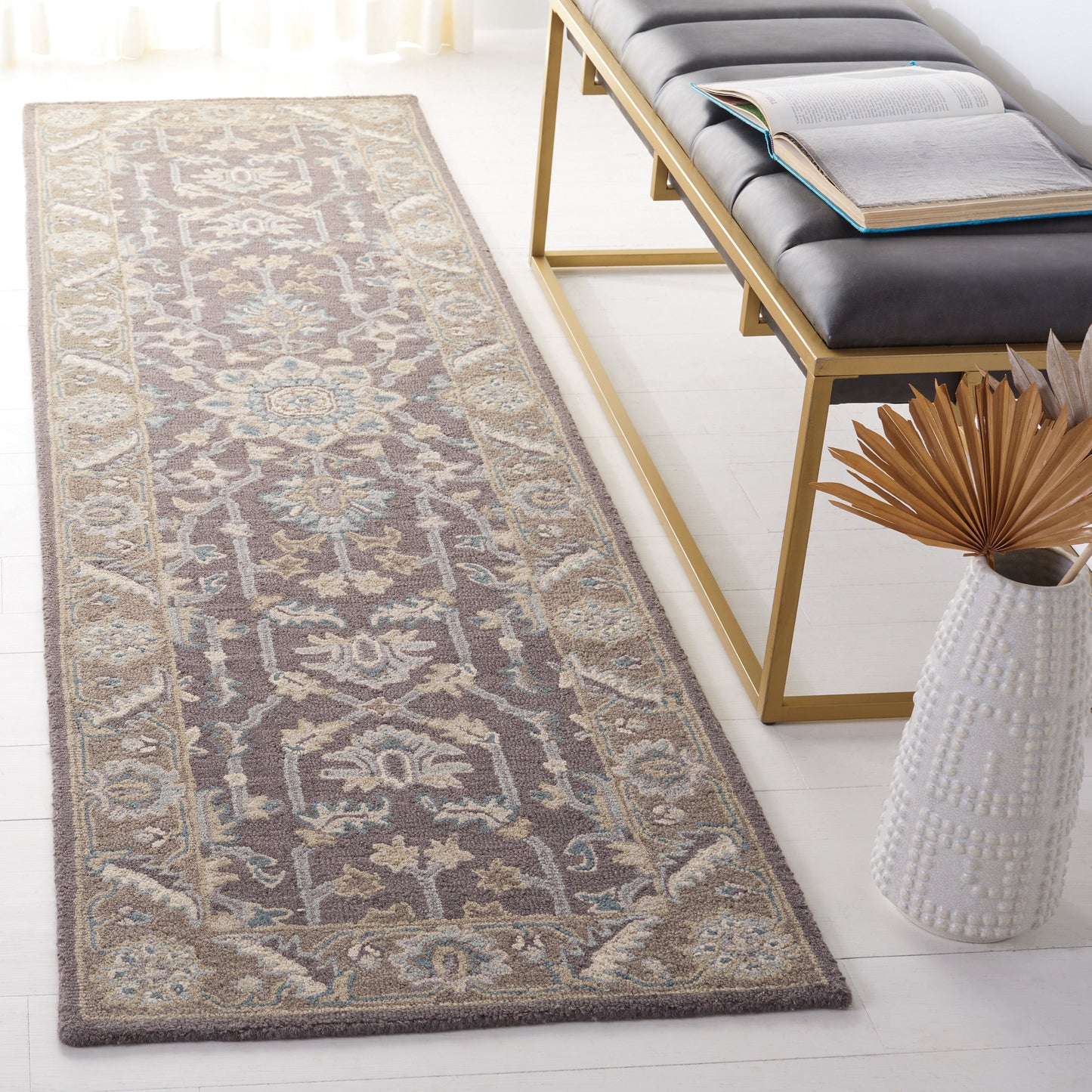 Tapis en laine moderne à motif floral SAFAVIEH fait main Blossom Gulperi