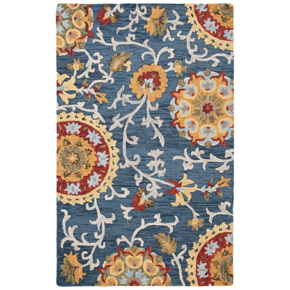 Tapis en laine moderne à motif floral Blossom Maaret, fait main par SAFAVIEH