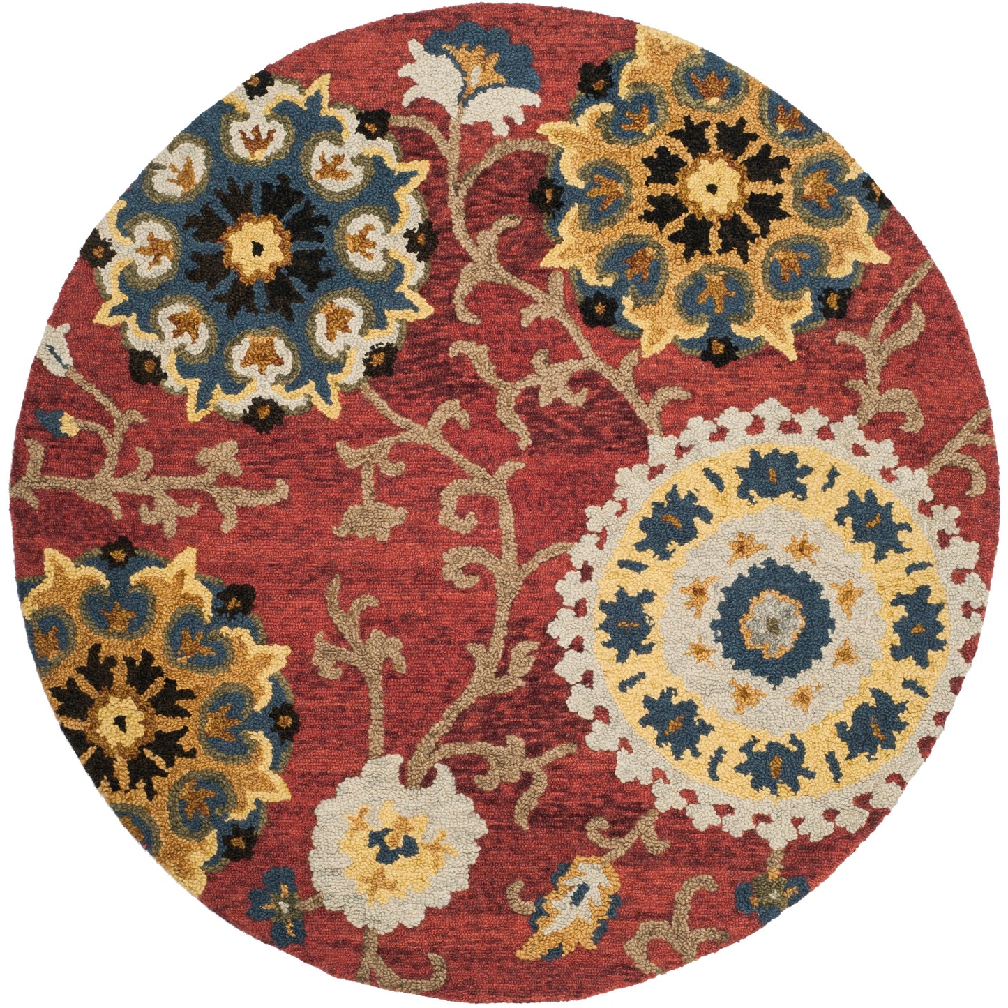 Tapis en laine moderne à motif floral Blossom Maaret, fait main par SAFAVIEH
