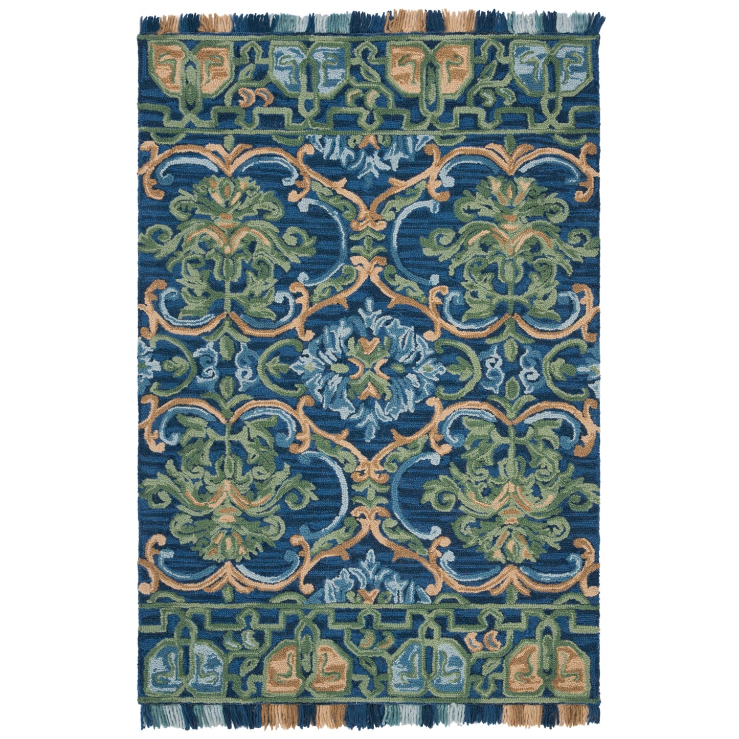 Tapis en laine à motif floral Porzia fait main SAFAVIEH
