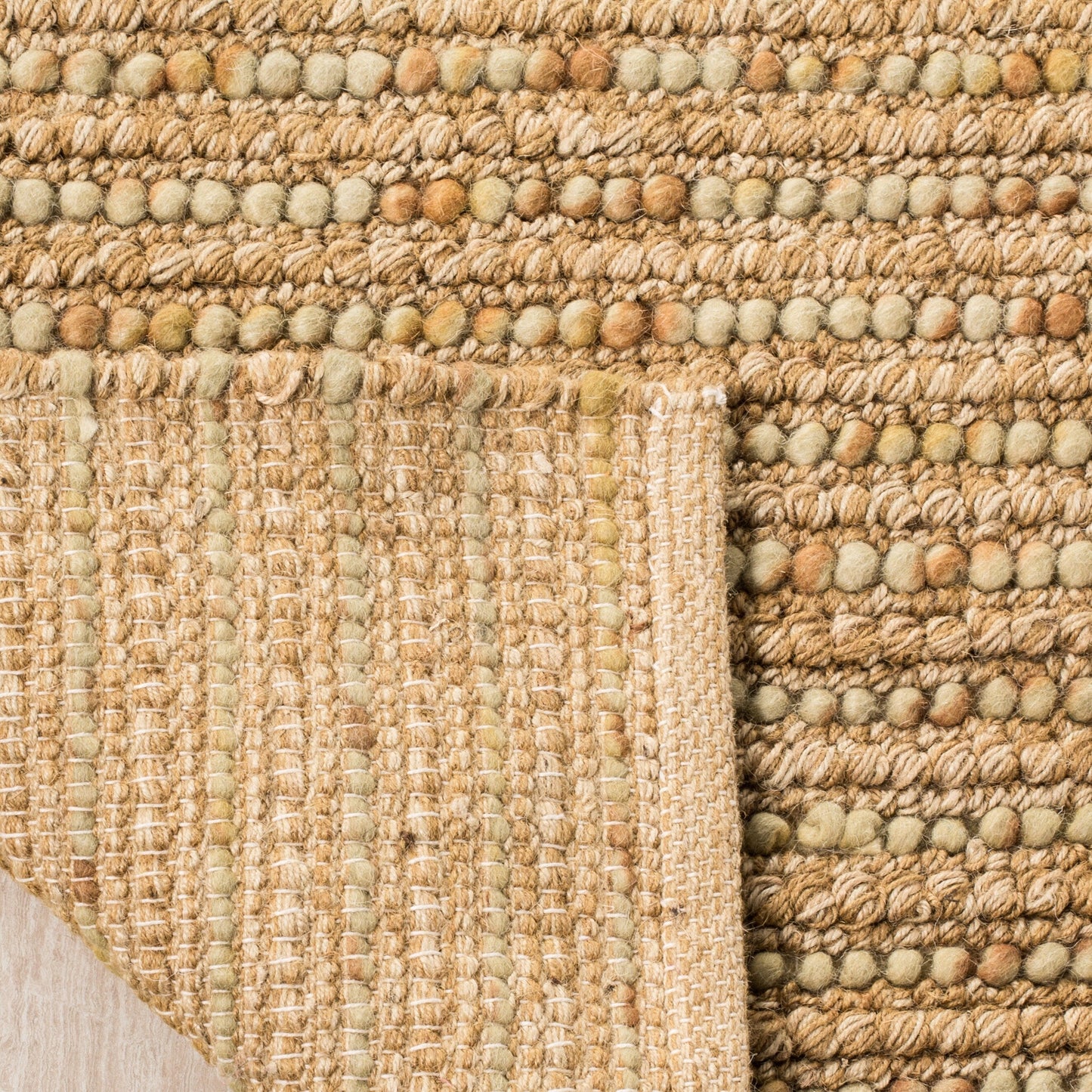 SAFAVIEH Tapis bohème fait à la main en jute et en laine Jelisava