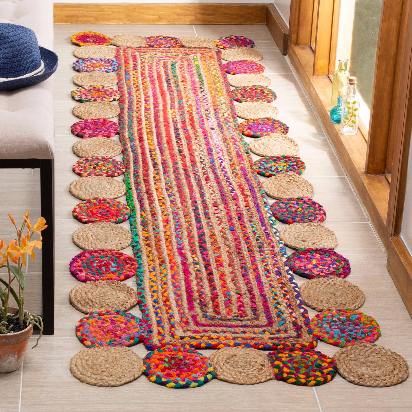 Tapis en jute côtier SAFAVIEH fait main, style Cape Cod Diora