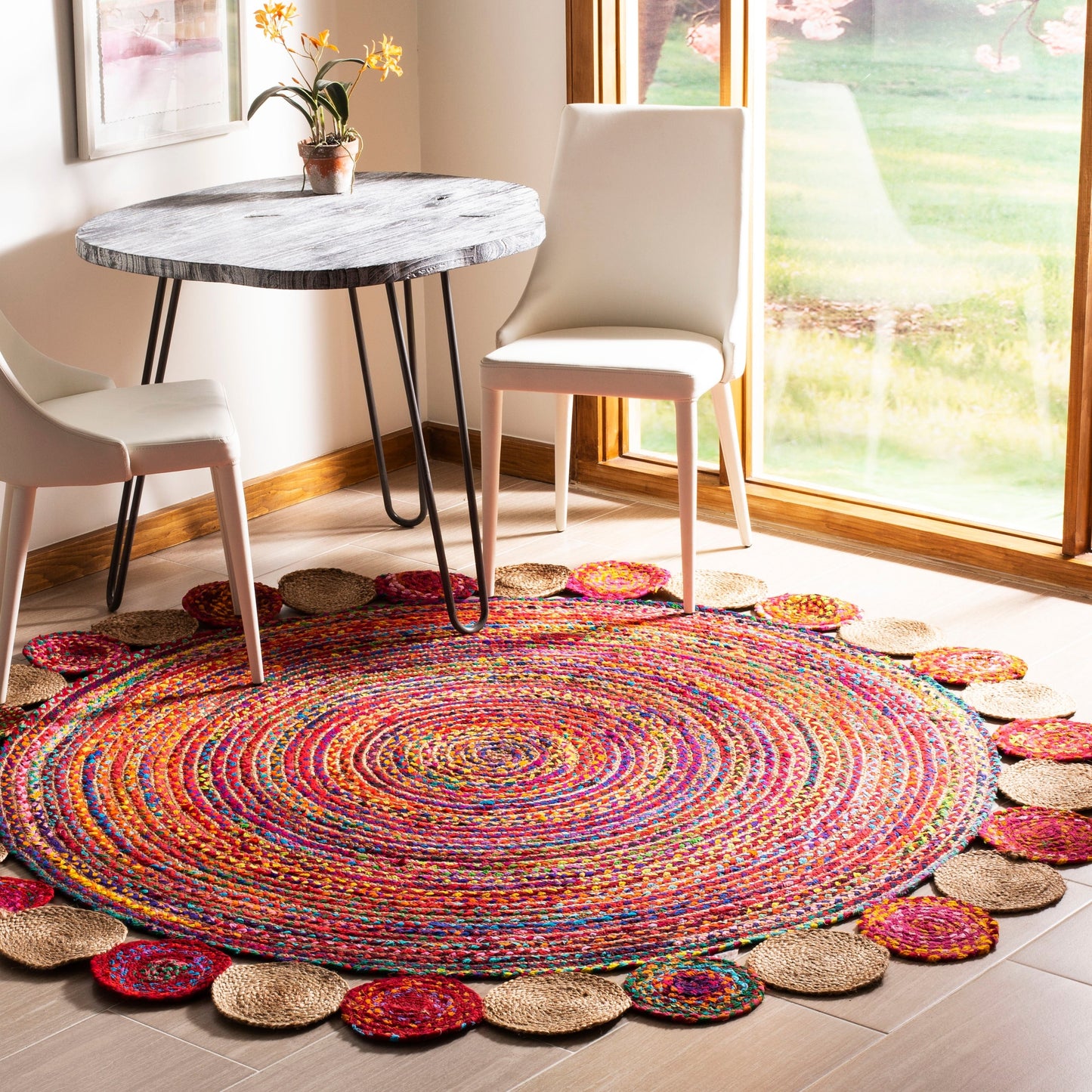 Tapis en jute côtier SAFAVIEH fait main, style Cape Cod Diora