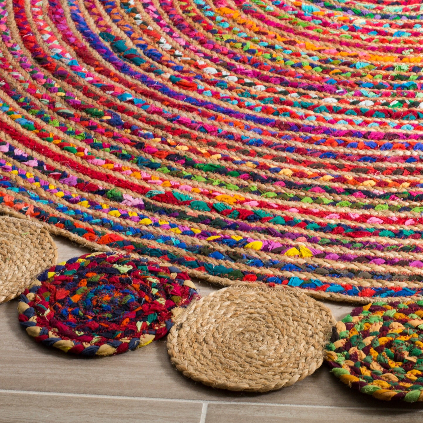 Tapis en jute côtier SAFAVIEH fait main, style Cape Cod Diora