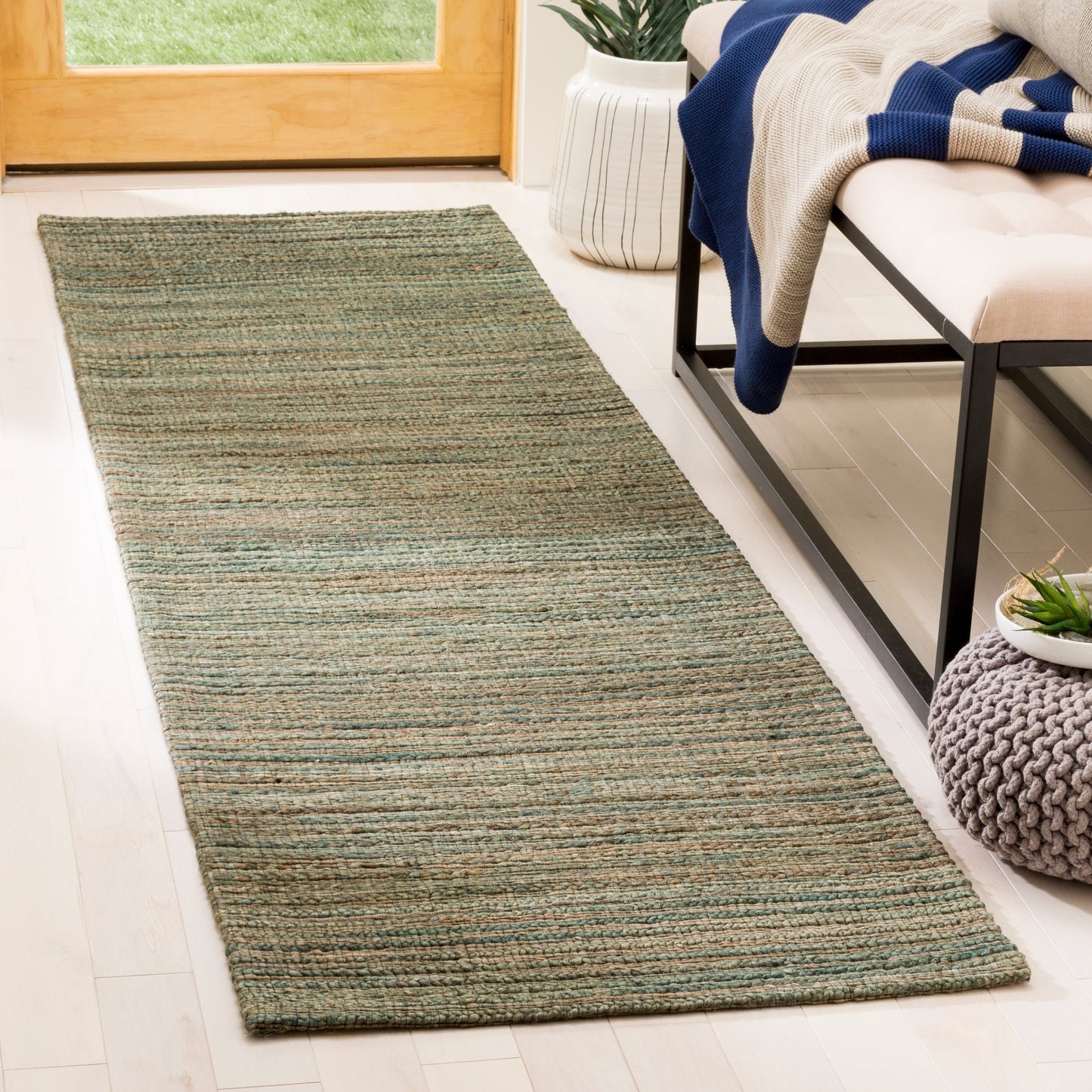Tapis de mer Snezanka en jute, fait main, style Cape Cod, par SAFAVIEH
