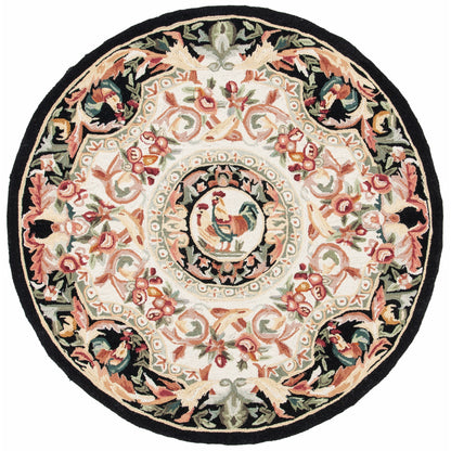 Tapis en laine SAFAVIEH fait main Chelsea Anni motif coq, style campagne française