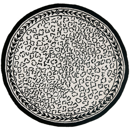 Tapis SAFAVIEH fait main Chelsea Solar Garden Leopard en laine de campagne française