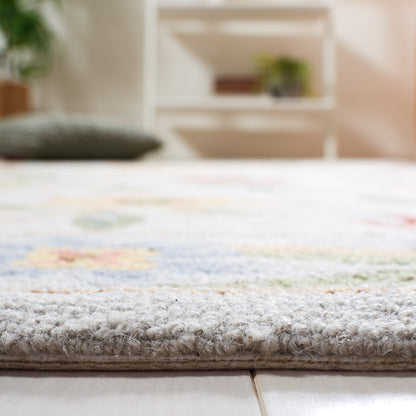 Tapis en laine SAFAVIEH fait main Chelsea Yauhenia à motif floral de style campagnard français