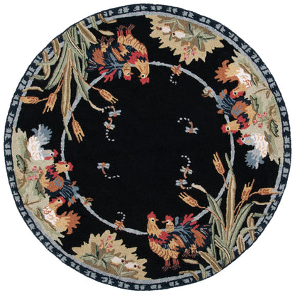 Tapis en laine SAFAVIEH fait main Chelsea Yauheniya motif coq de campagne française