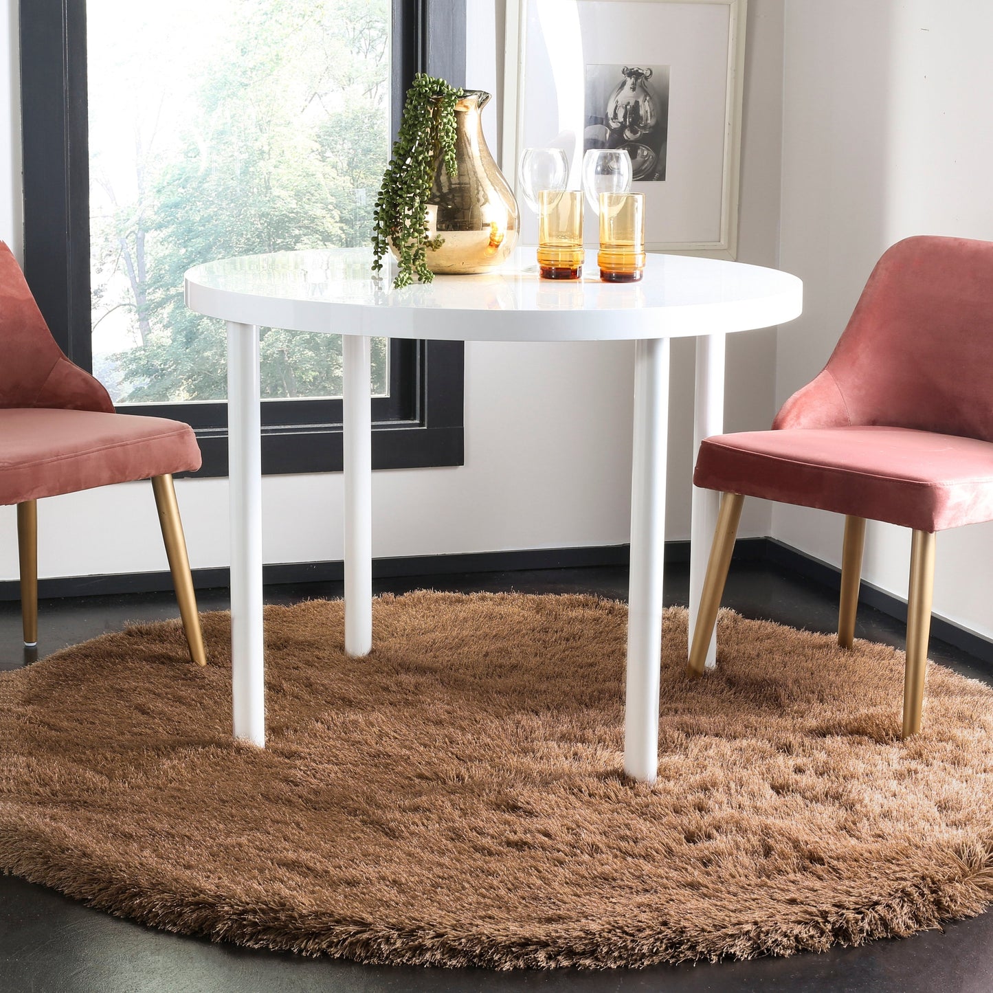 Tapis SAFAVIEH Fiona Shag Djenka fait main, épaisseur 7,6 cm