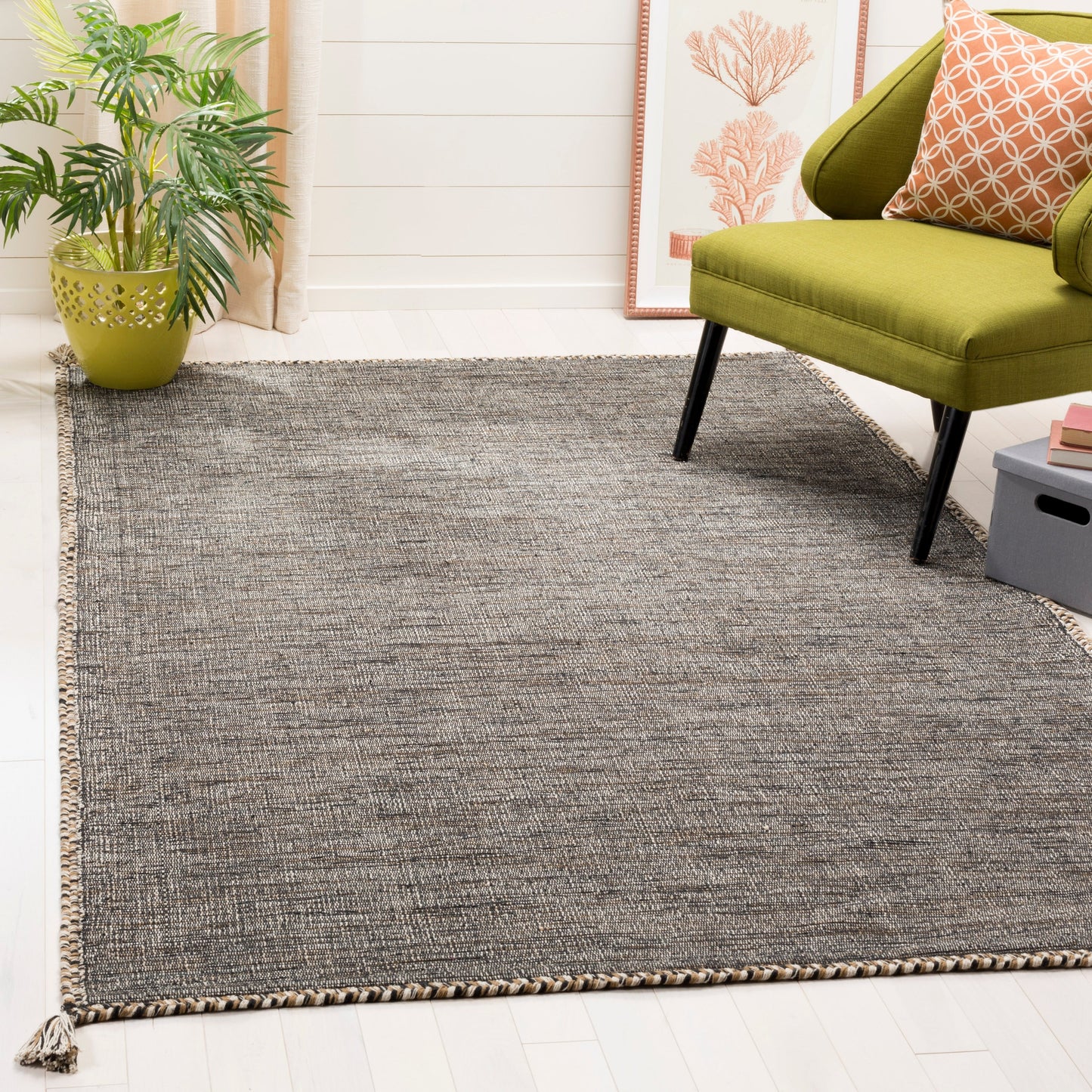 Tapis décontracté en coton tissé à plat SAFAVIEH Montauk Jahi à carreaux, fait main