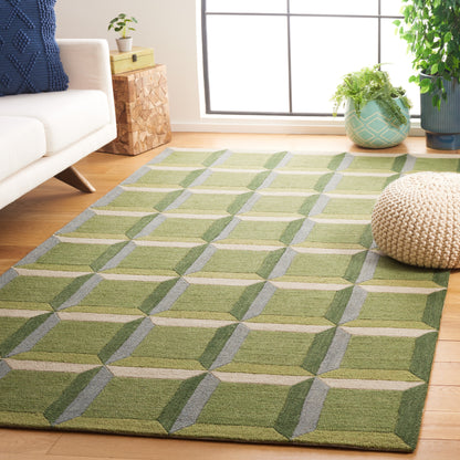 Tapis en laine SAFAVIEH fait main, style Hikariko, moderne du milieu du siècle