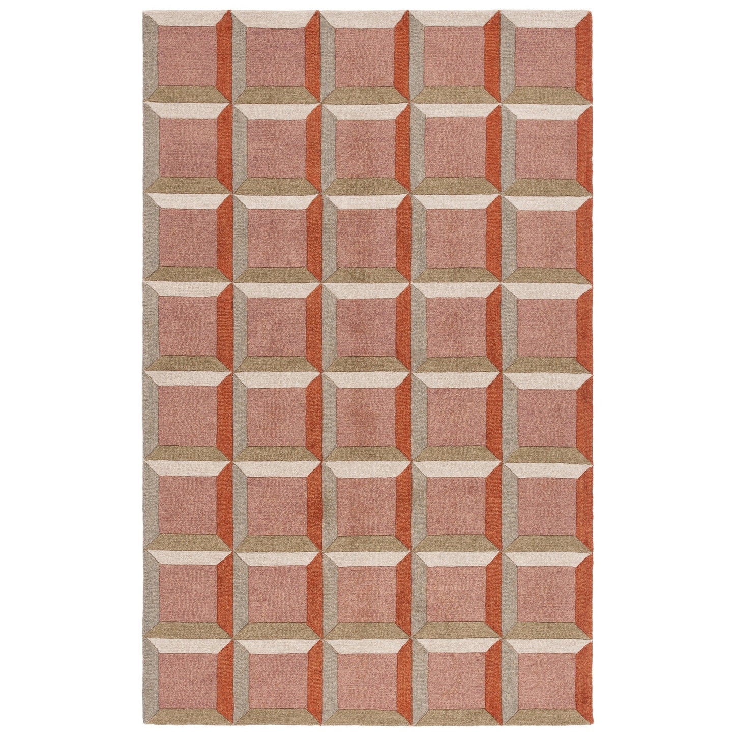 Tapis en laine SAFAVIEH fait main, style Hikariko, moderne du milieu du siècle