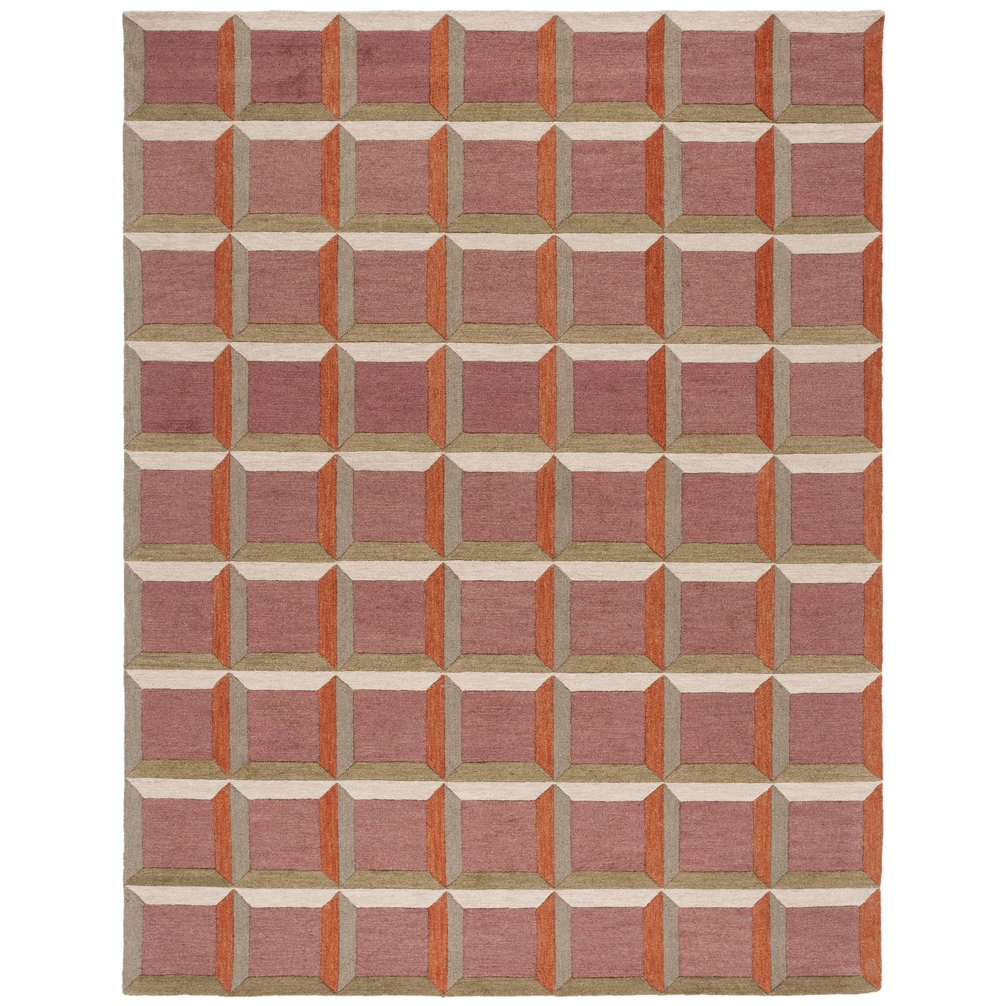 Tapis en laine SAFAVIEH fait main, style Hikariko, moderne du milieu du siècle